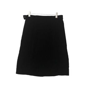Vintage black velvet pencil skirt